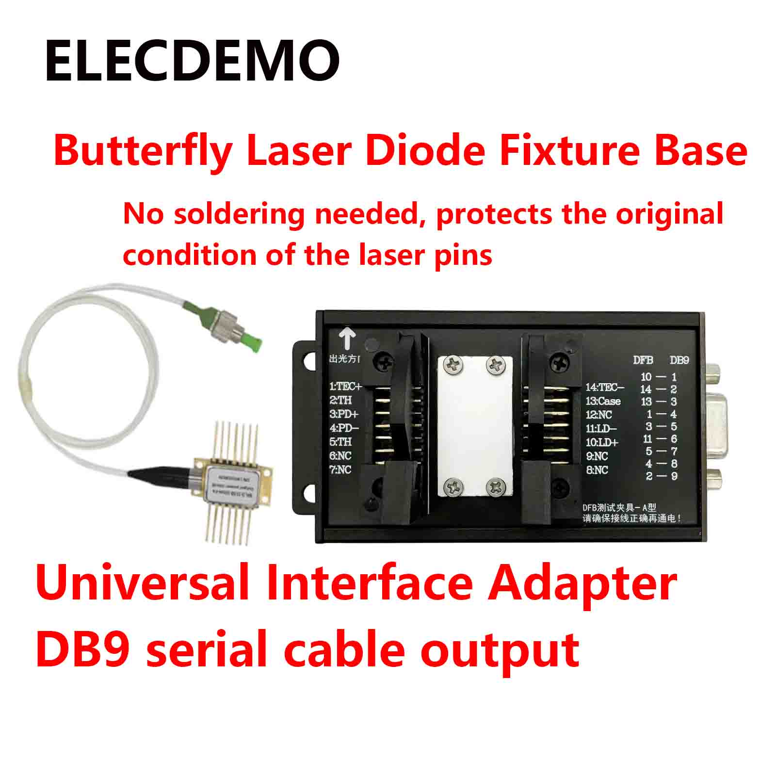 Diode Laser Module - 14-Pin-Montagebasis, DFB-Schmetterlingslaserdioden-Treiberplatinenmodul, TEC-Temperaturregler, Hochpräzises LD-Stromquellen-DIY-Kit