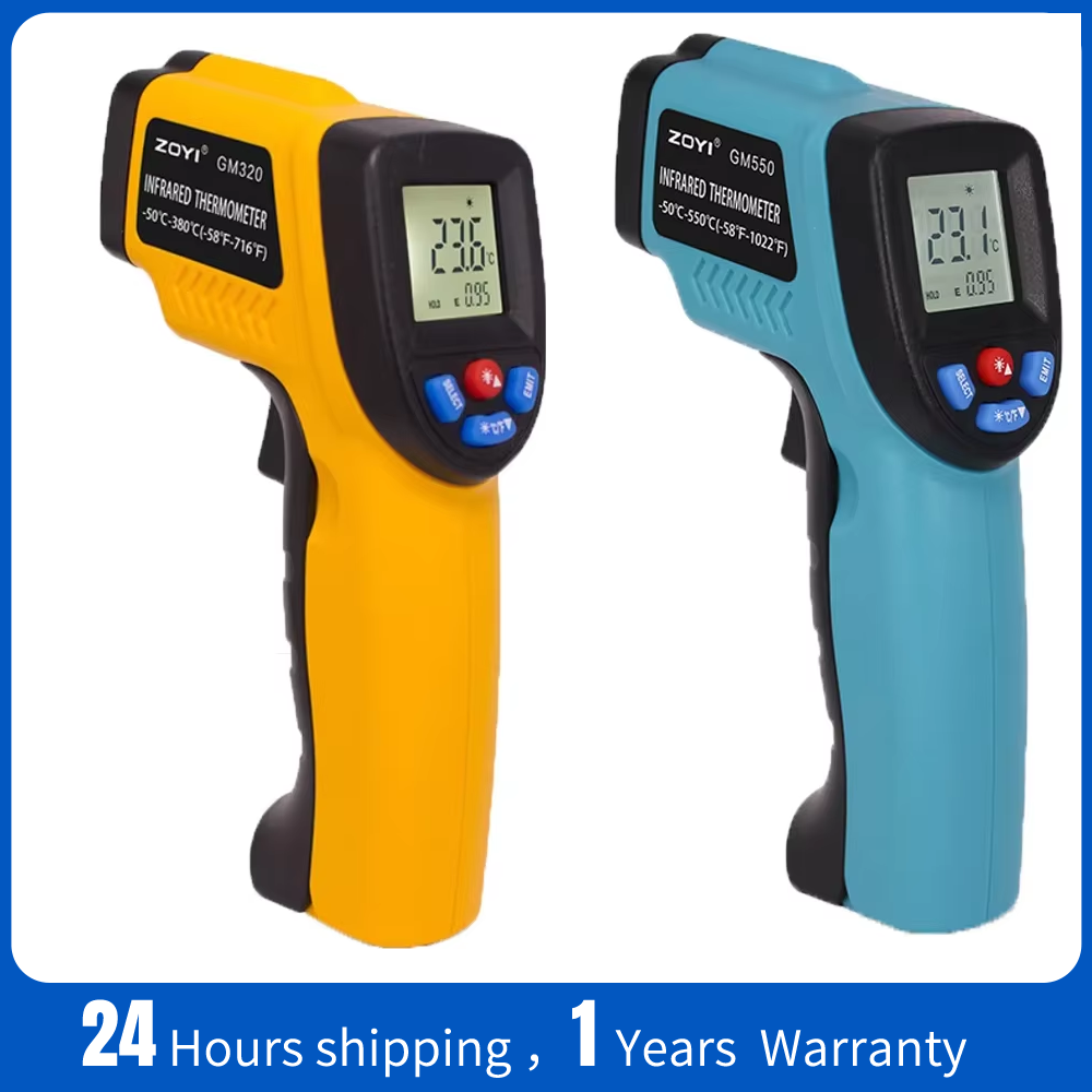 Industrial Laser Thermometer Gun - Tragbares Infrarot-Thermometer Temperaturmessgerät für Kochen Pizzaofen