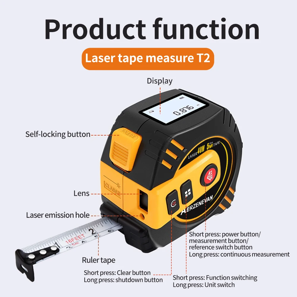 80m Laser-Messband Messwerkzeu – Industrial Laser Rangefinder Bewertung und Preis