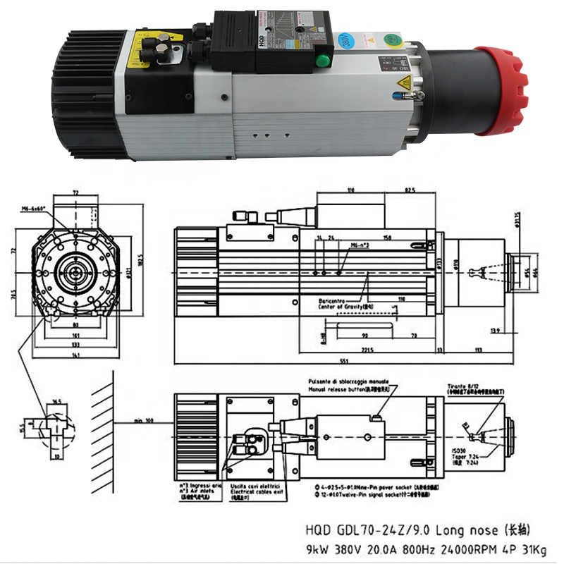Lieferanten HQD 9 kW 220 V 380 – Cnc Spindle Motor Bewertung und Preis