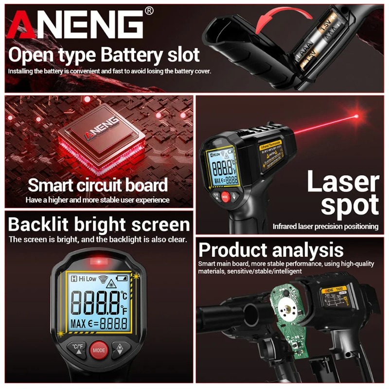 ANENG TH202 Industrielle Handt – Industrial Laser Thermometer Gun Bewertung und Preis